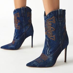 Steve Madden Venezia Denim Fabric Boot